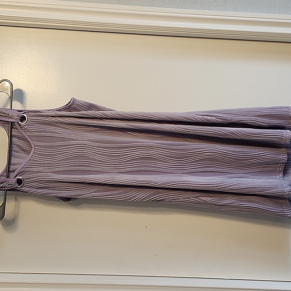 Purple Sleeveless Midi Dress